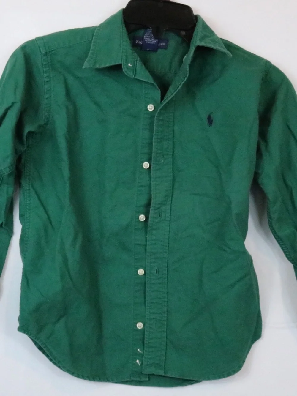 Polo Ralph Lauren Kids Boy long sleeve shirt Button Down Size 7 Green
